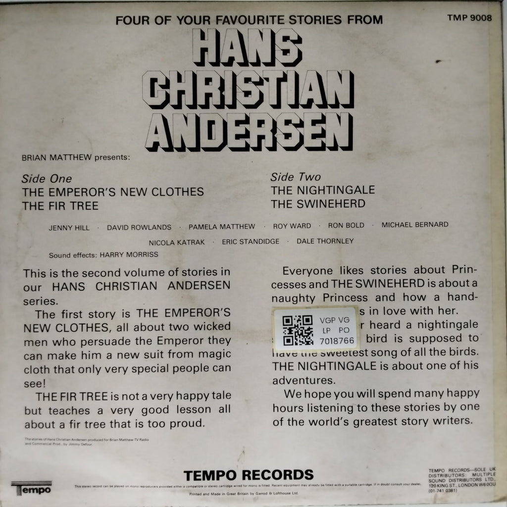 Brian Matthew - Four of Your Favourite Stories from Hans Christian Andersen (Vinyl)
