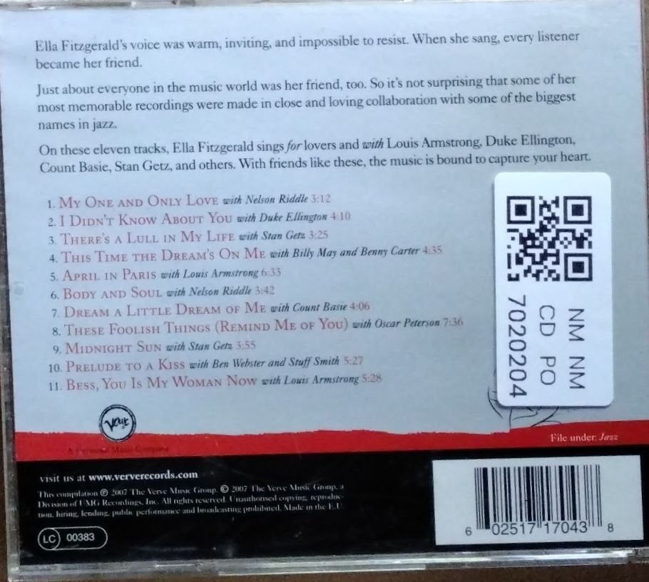 Ella Fitzgerald - Ella Fitzgerald & Friends for Lovers (CD)