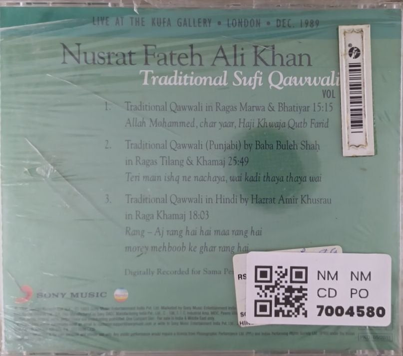 Nusrat Fateh Ali Khan - Traditional Sufi Qawwalis Vol 4 (CD)