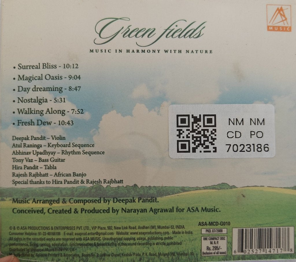 Deepak Pandit - Green Fields (CD)