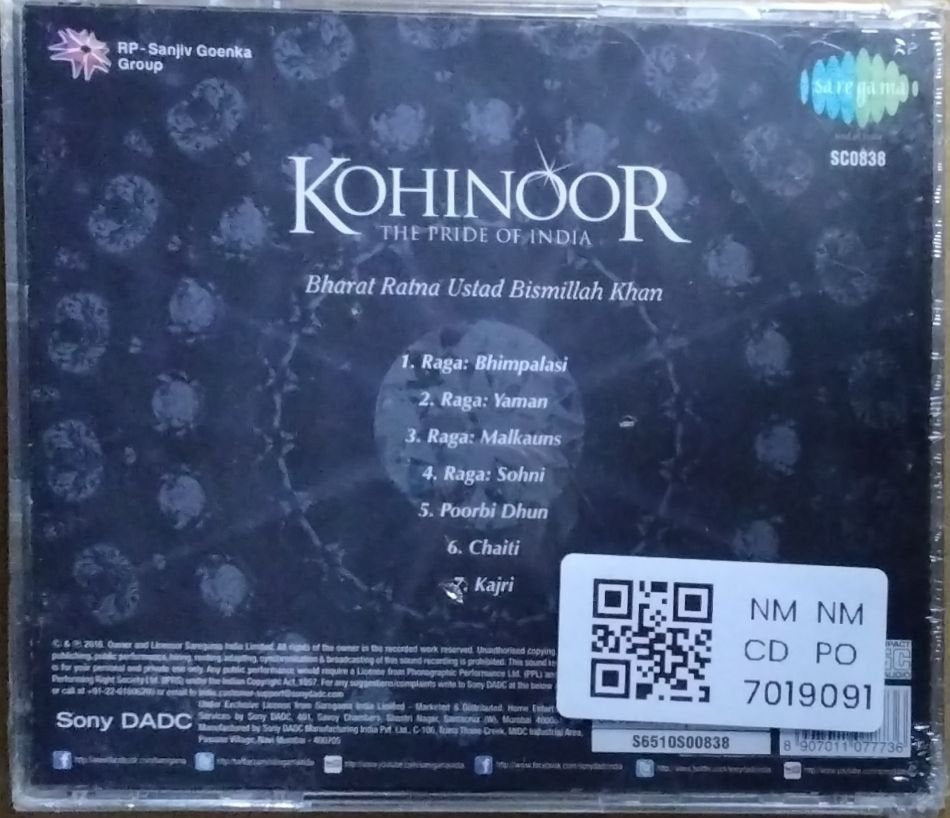 Bharat Ratna Ustad Bismillah Khan - Kohinoor The Pride Of India (CD)