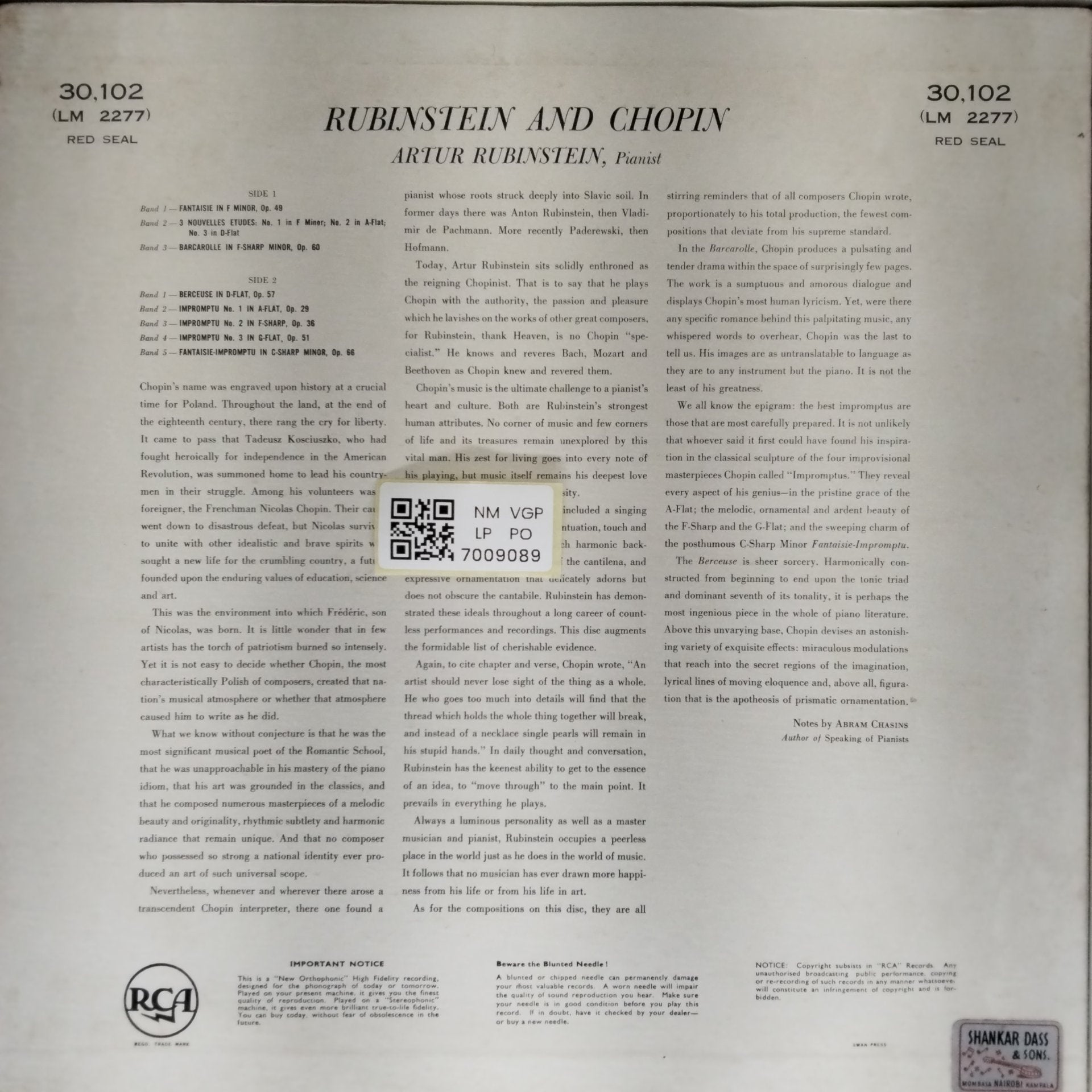 Artur Rubinstein - Rubinstein and Chopin (Vinyl)