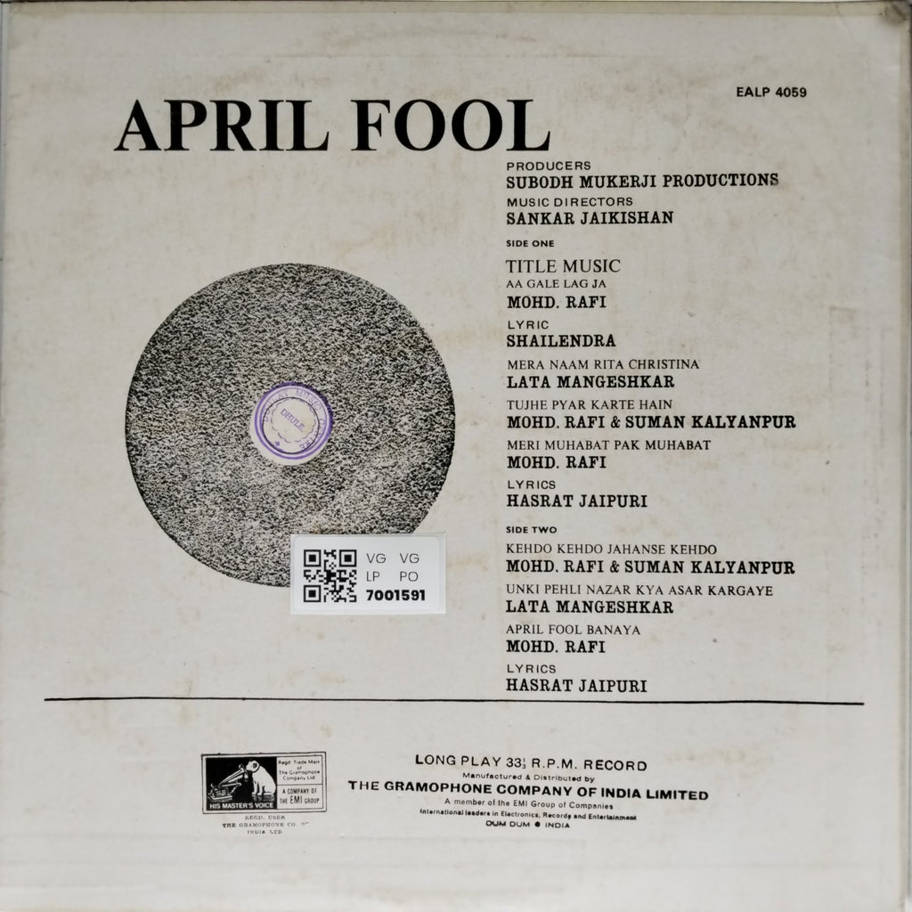 Shankar Jaikishan - April Fool (Vinyl)