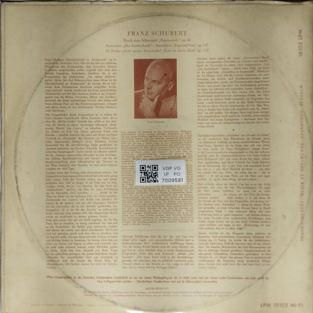 Franz Schubert - Musik zum Schauspiel "Rosamunde" Op. 26 (Vinyl)