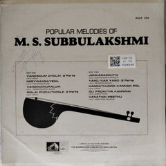 M. S. Subbulakshmi - Popular Melodies Of M. S. Subbulakshmi (Vinyl)