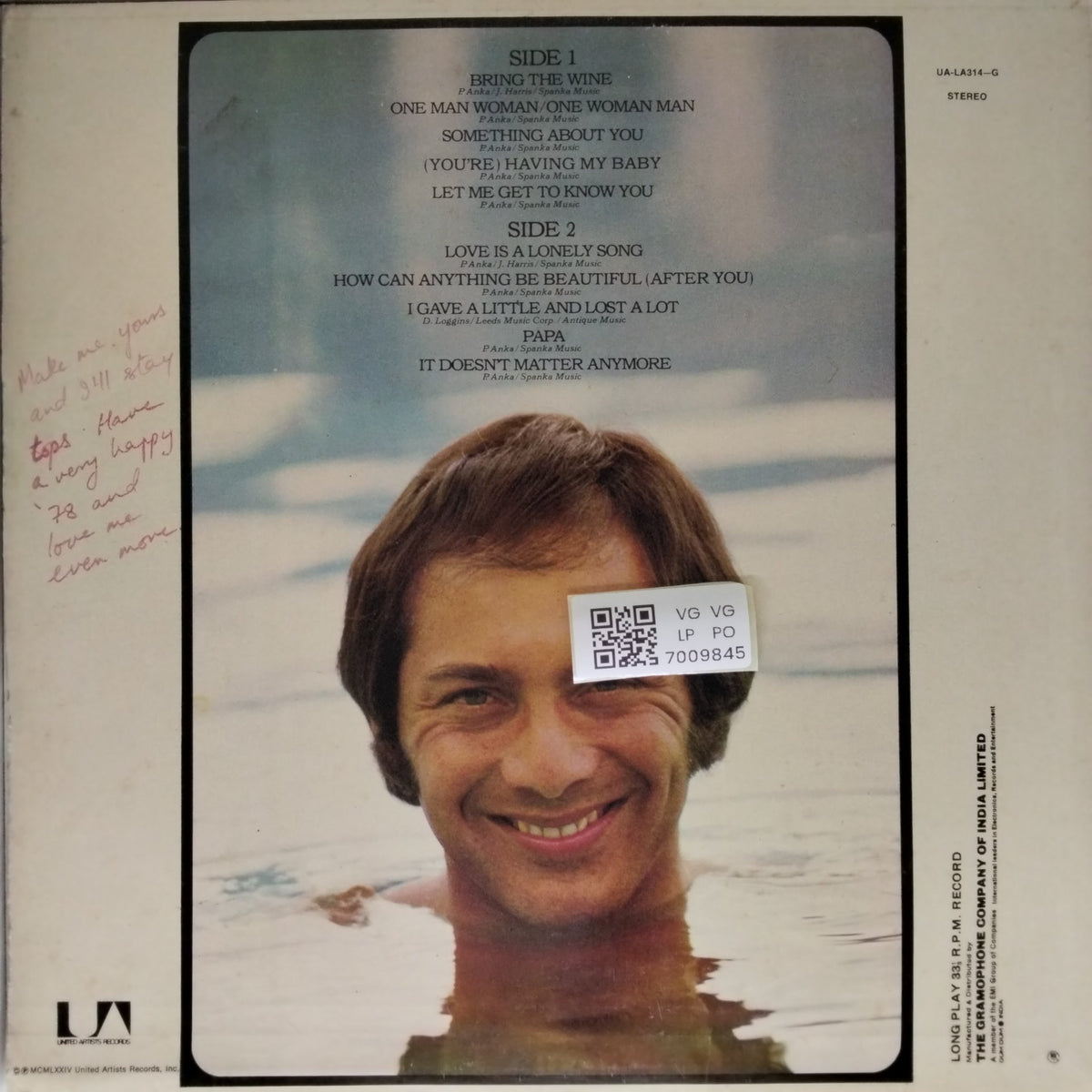 Paul Anka - Anka (Vinyl)