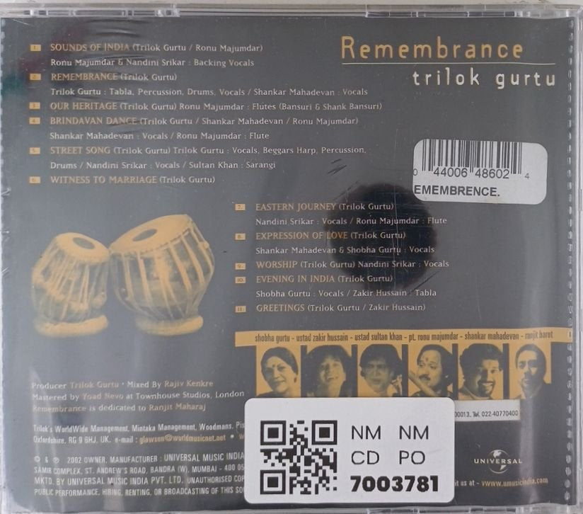 Trilok Gurtu - Remembrance (CD)