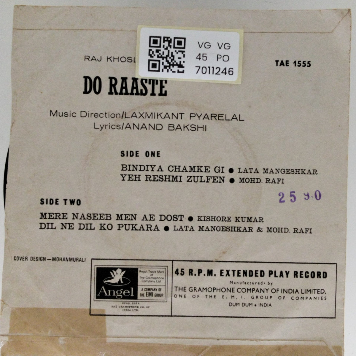 Laxmikant Pyarelal - Do Raaste (45-RPM)