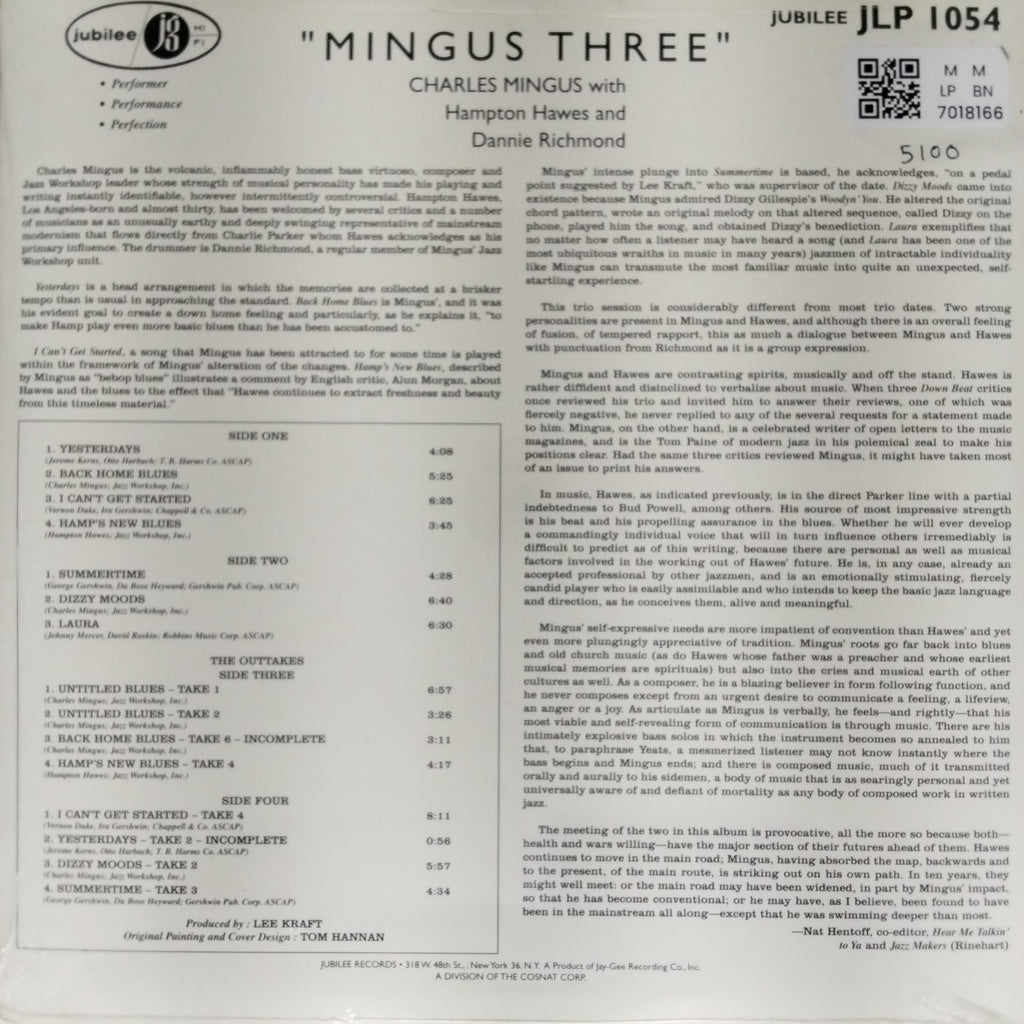 Charles Mingus, Hampton Hawes, Dannie Richmond - Trio (Vinyl) (2)