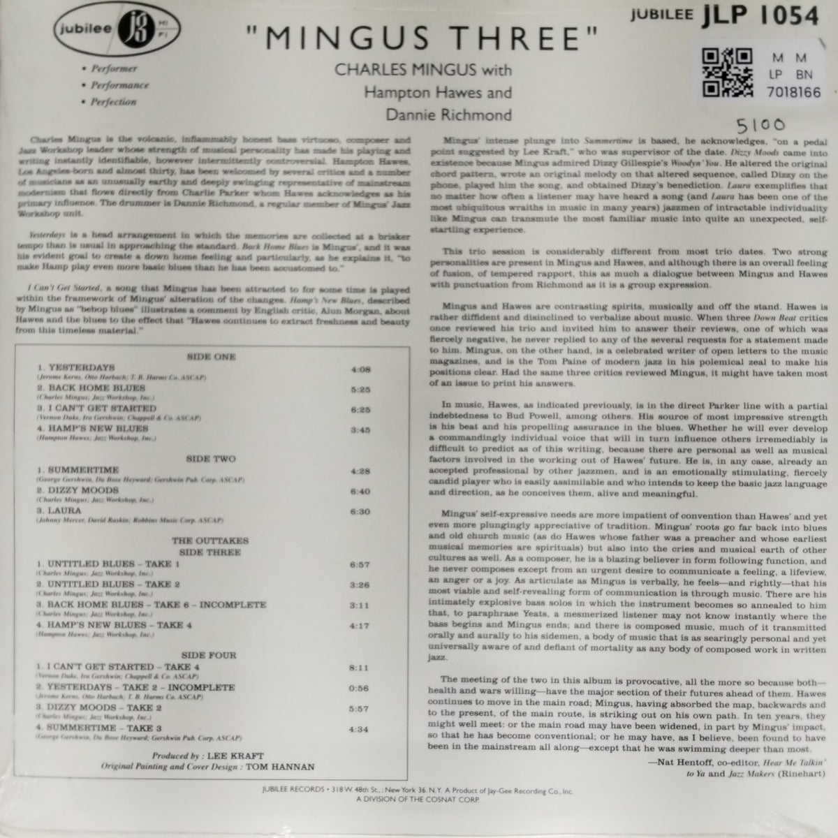 Charles Mingus, Hampton Hawes, Dannie Richmond - Trio (Vinyl) (2)