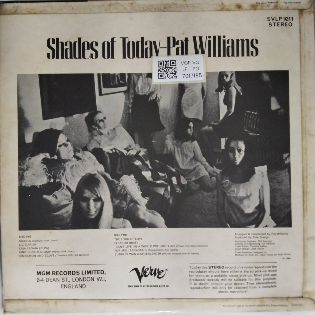 Pat Williams - Shades of Today (Vinyl)