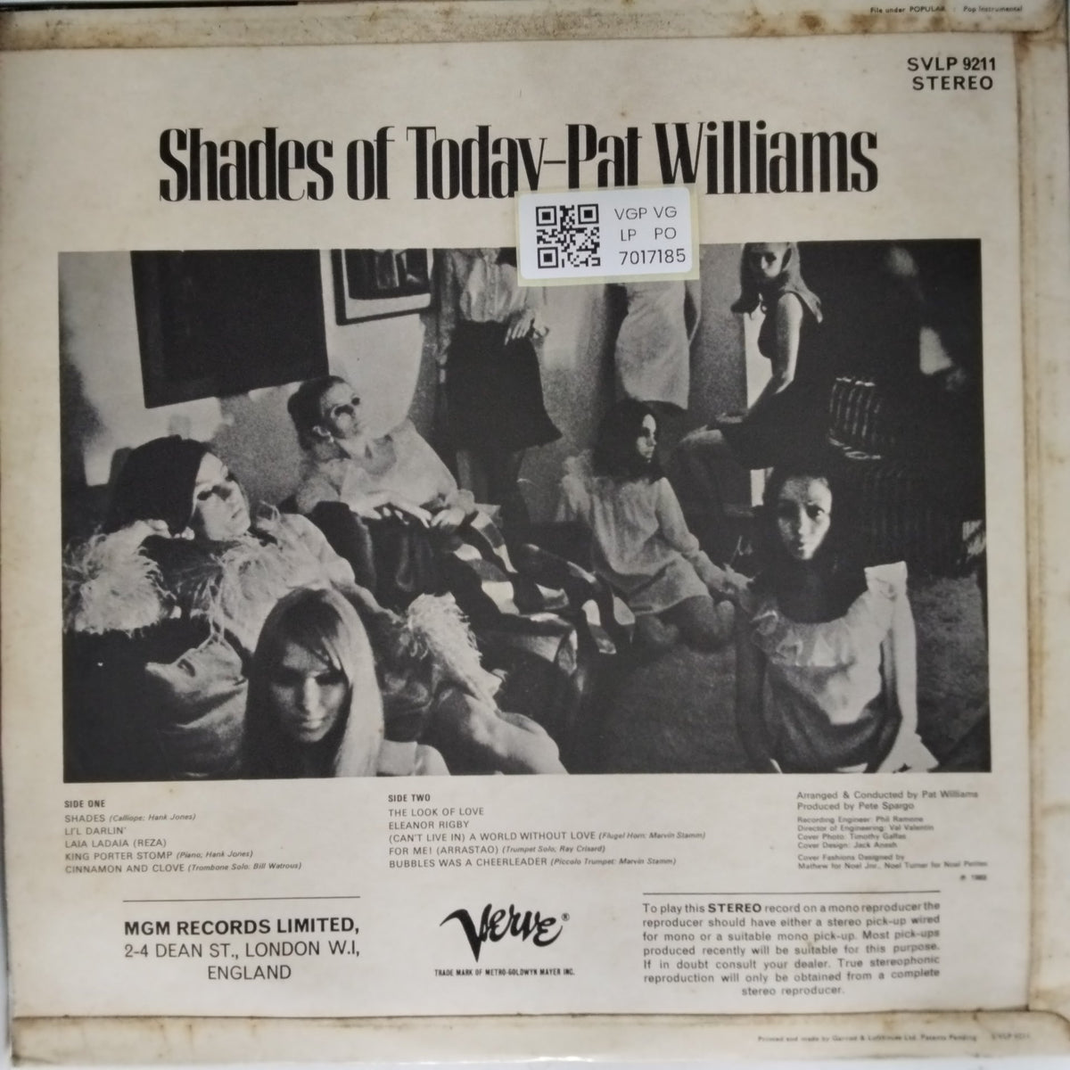 Pat Williams - Shades of Today (Vinyl)