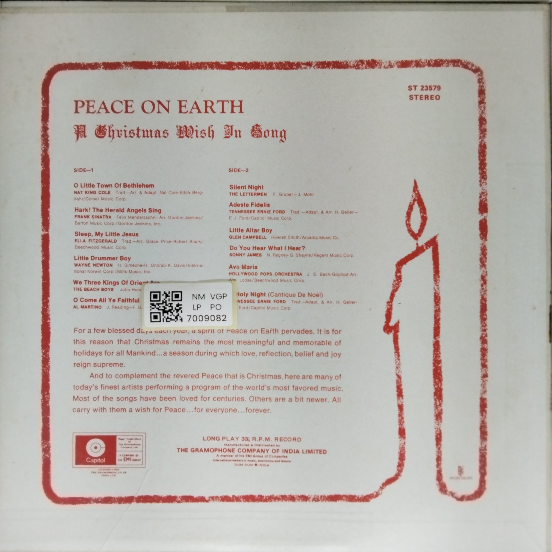 Various - Peace On Earth: A Christmas Wish In Song (Vinyl)