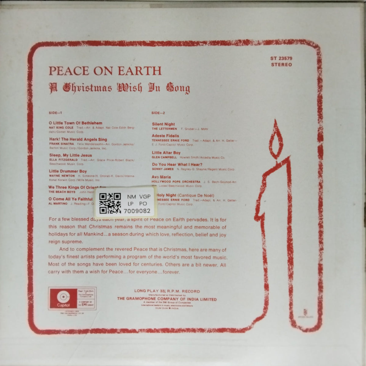 Various - Peace On Earth: A Christmas Wish In Song (Vinyl)