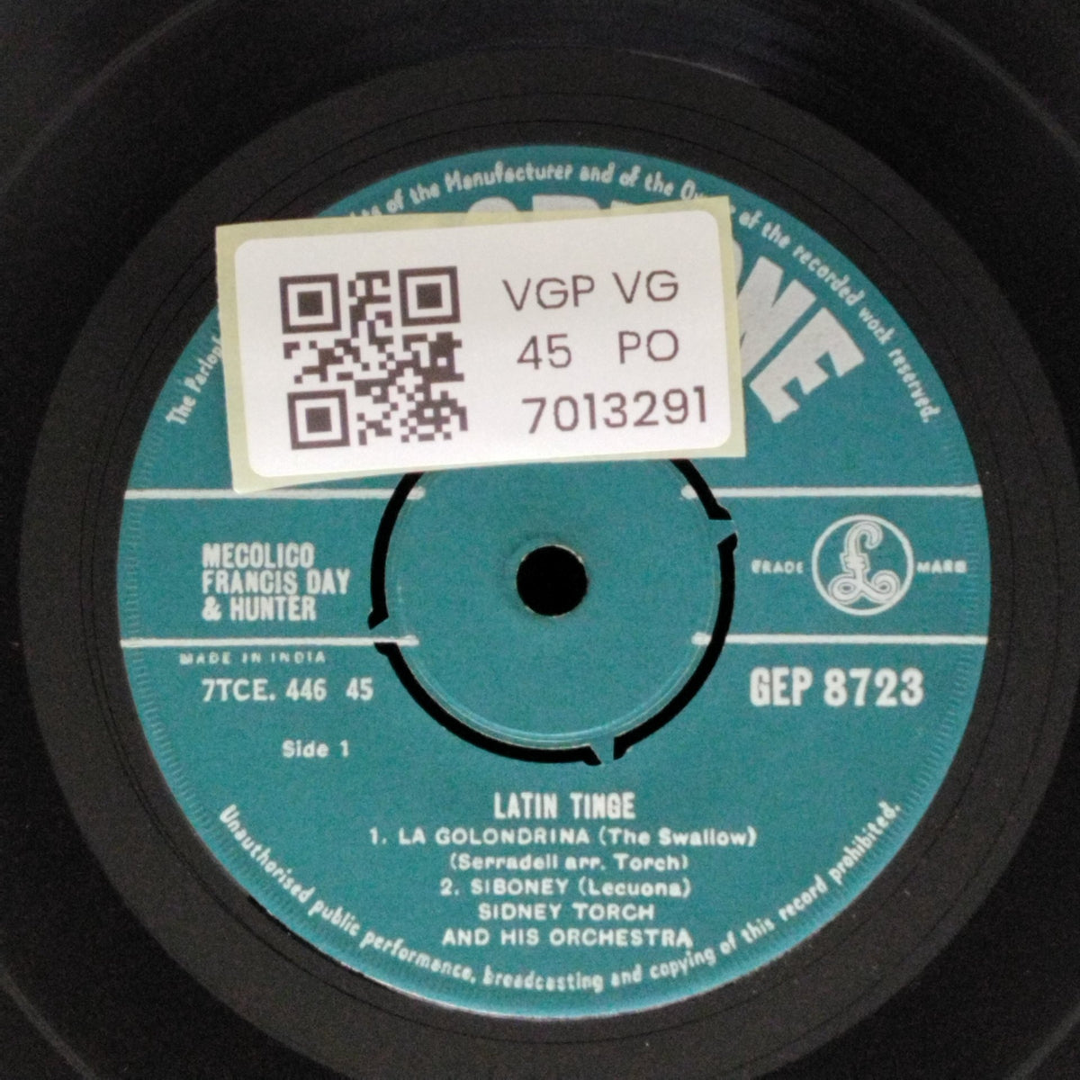 Sidney Torch and His Orchestra - Latin Tinge (45-RPM)