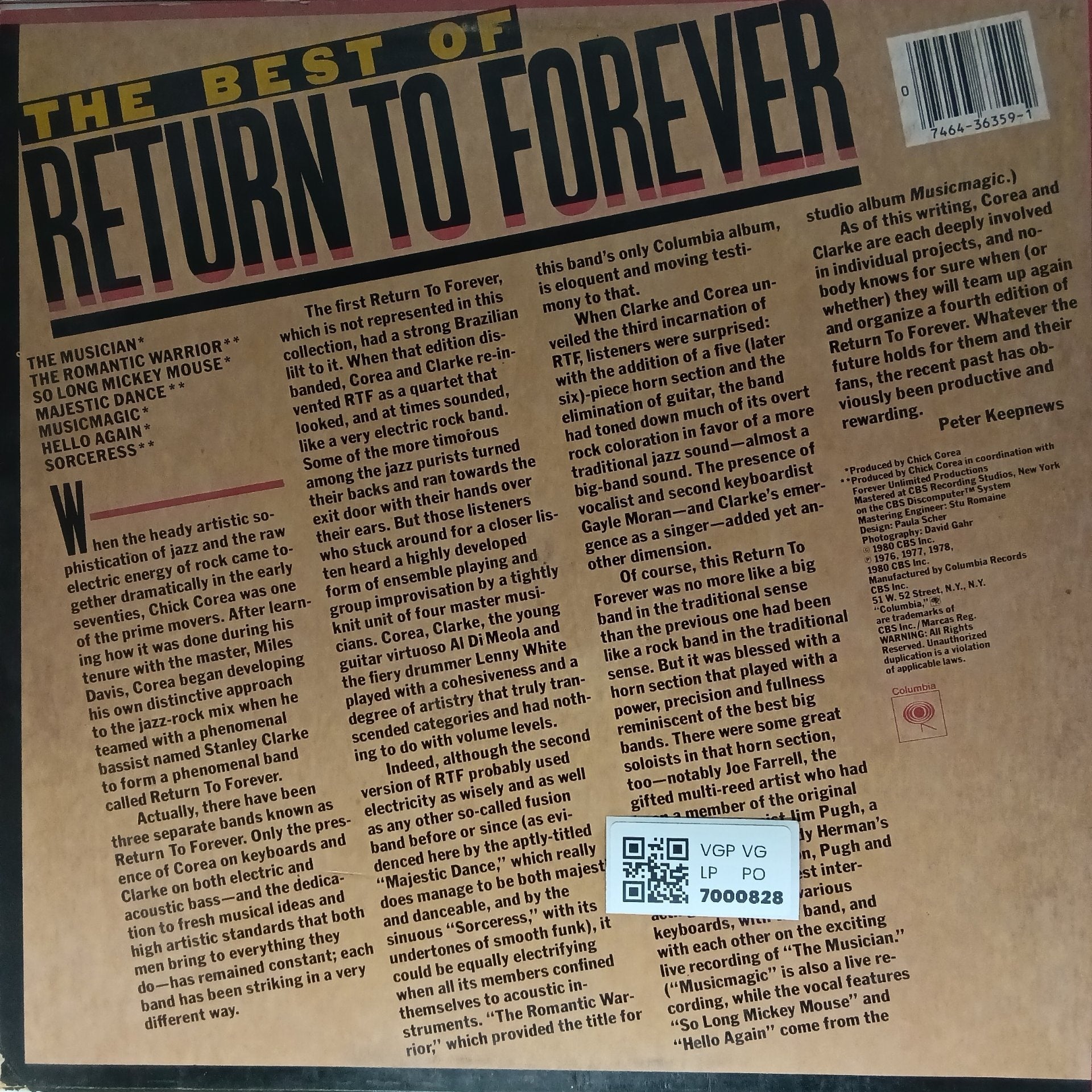 Return to Forever - The Best of Return to Forever (Vinyl)