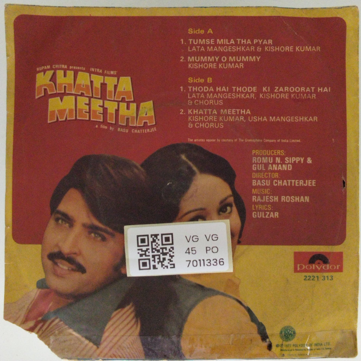 Rajesh Roshan - Khatta Meetha (45-RPM)
