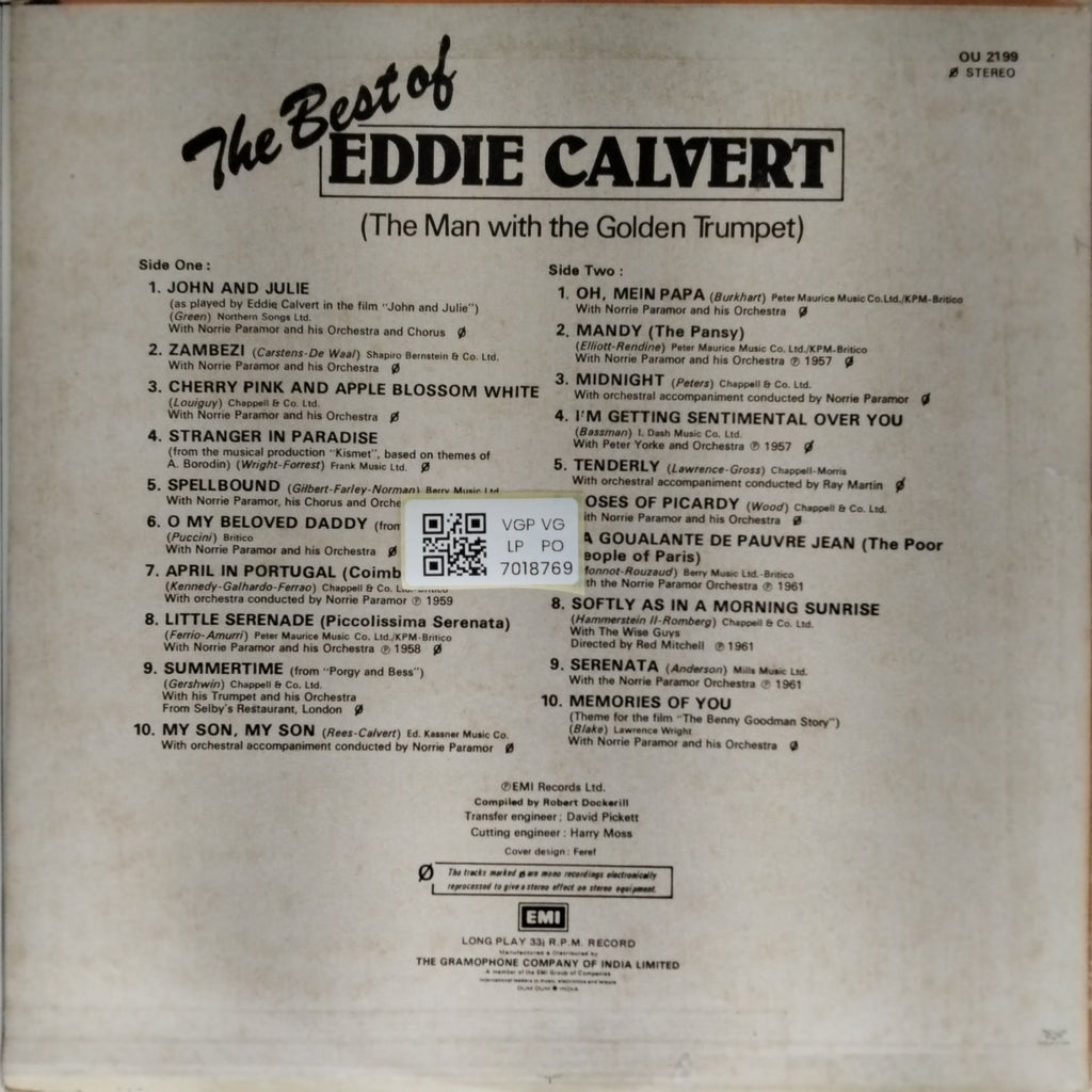 Eddie Calvert - The Best of Eddie Calvert (The Man with the Golden Trumpet) (Vinyl)
