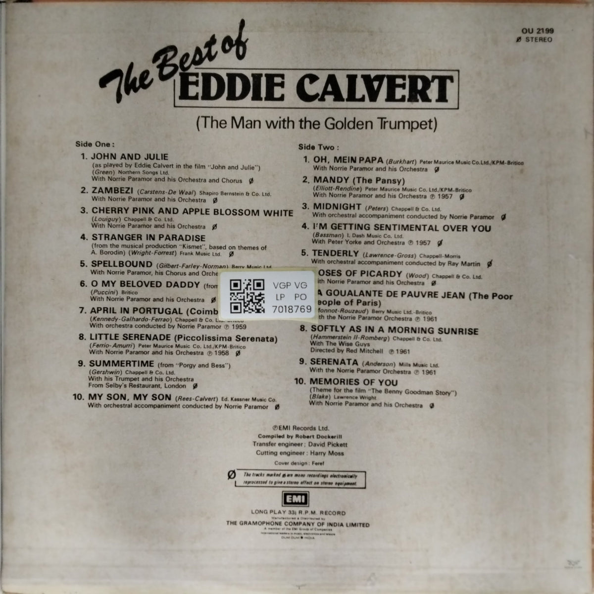 Eddie Calvert - The Best of Eddie Calvert (The Man with the Golden Trumpet) (Vinyl)