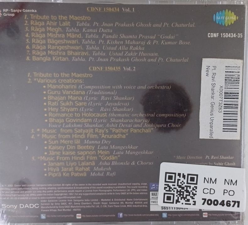 Ravi Shankar - Genius Unparalleled (CD)