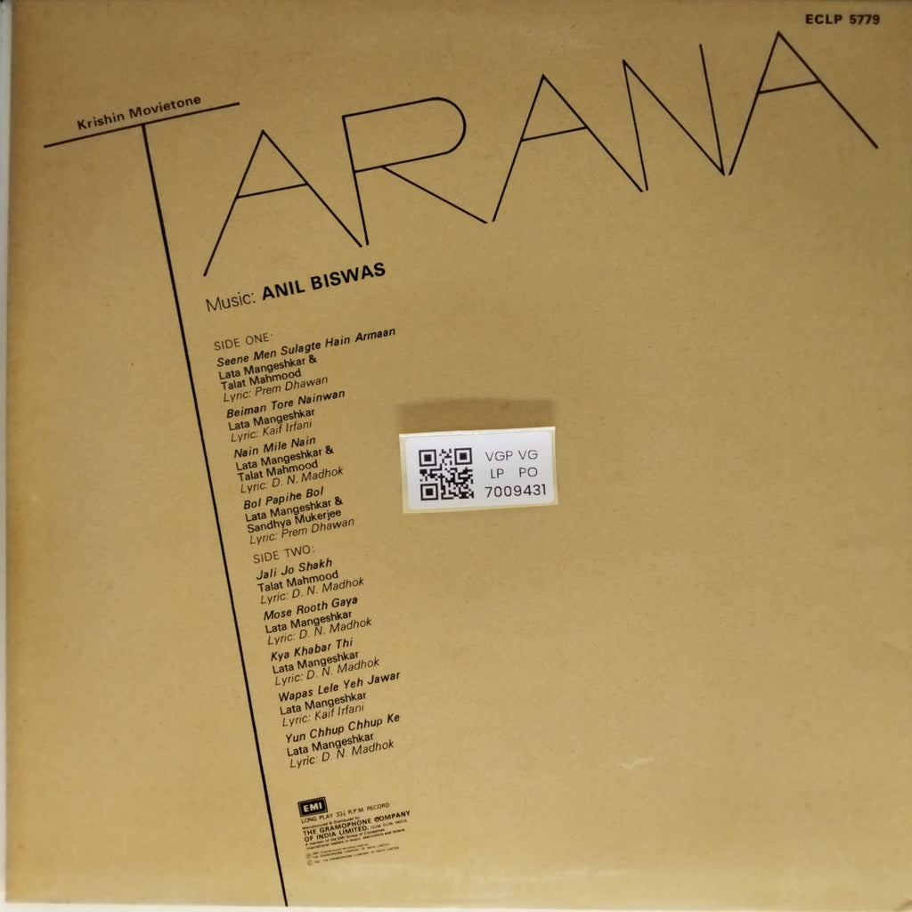 Anil Biswas - Tarana (Vinyl)