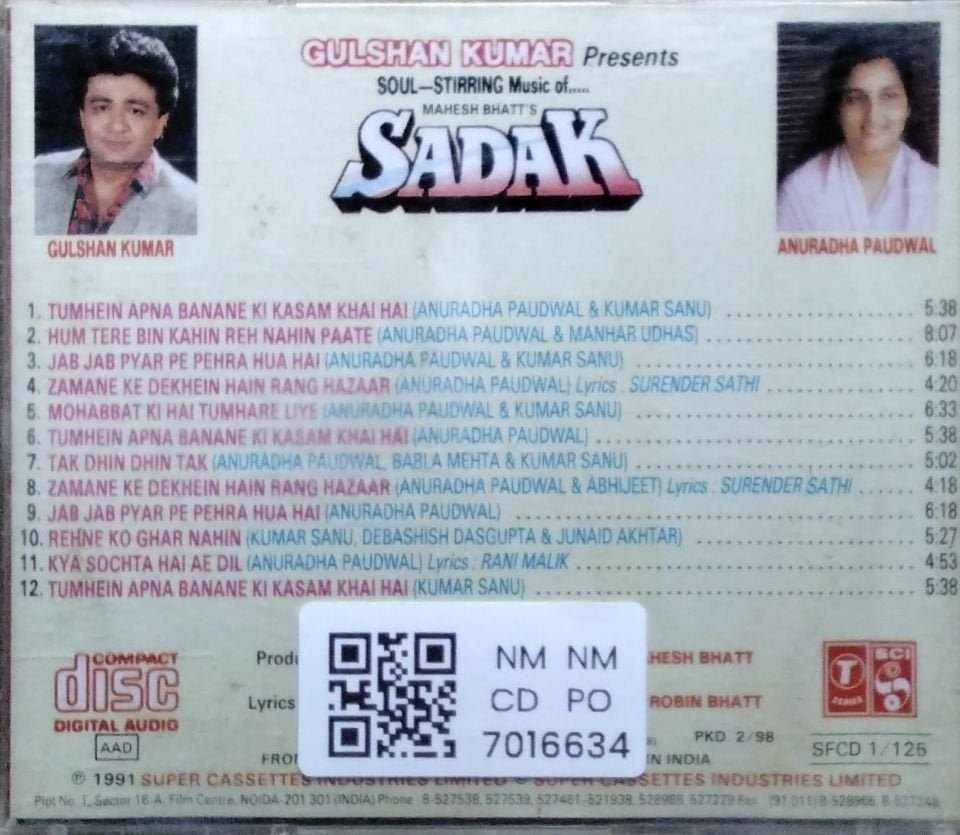Nadeem-Shravan - Sadak (CD)