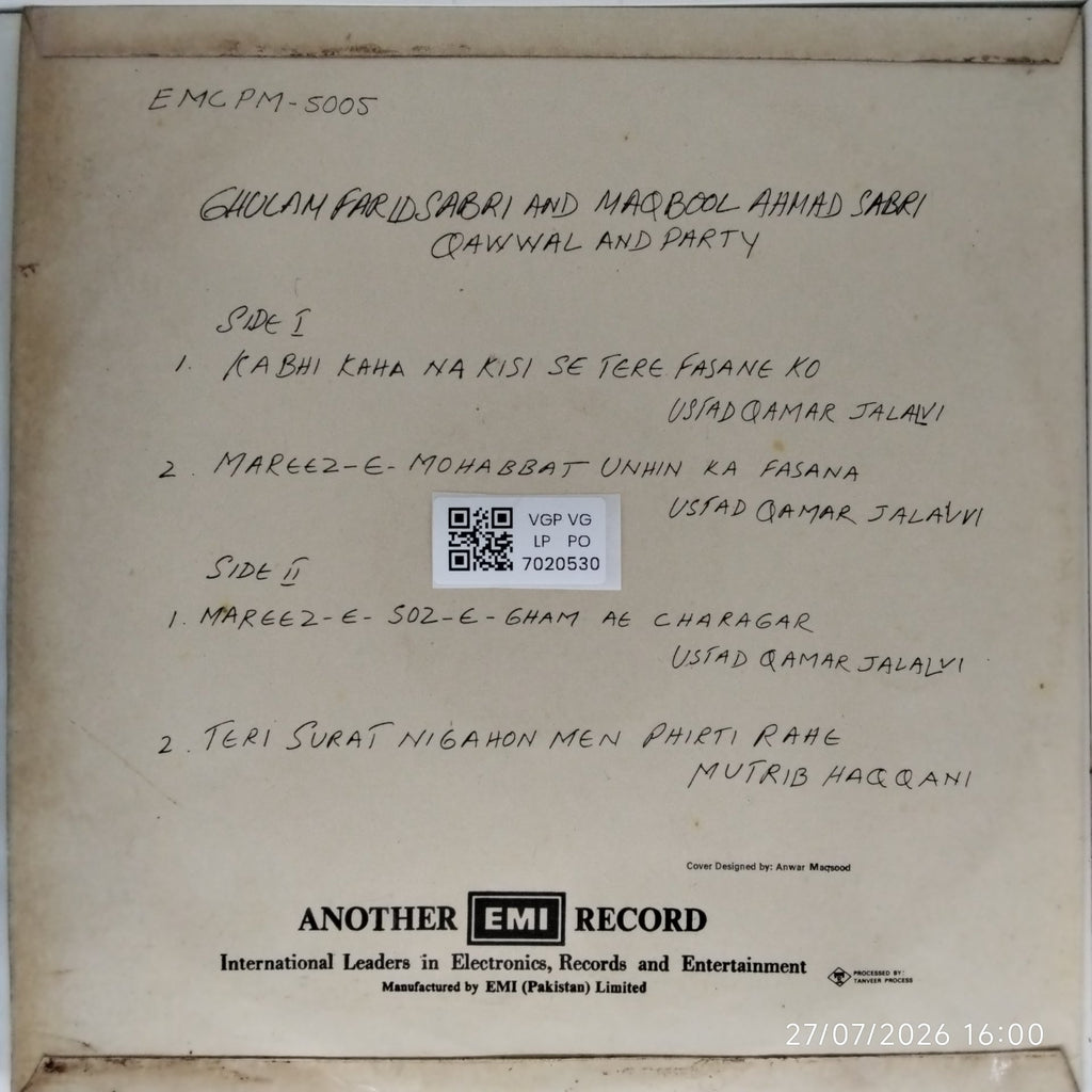 Ghulam Farid Sabri, Maqbool Ahmad Sabri - Qawwal and Party (Vinyl)