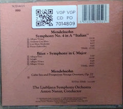 Ljubljana Symphony Orchestra, Anton Nanut - Mendelssohn: Symphony No. 4 'Italian', Calm Sea and Prosperous Voyage Overture, Bizet: Symphony in C (CD)