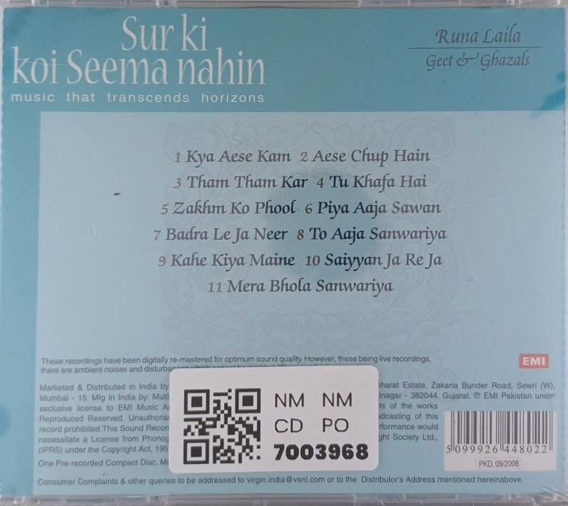 Runa Laila - Sur ki koi Seema nahin (CD)