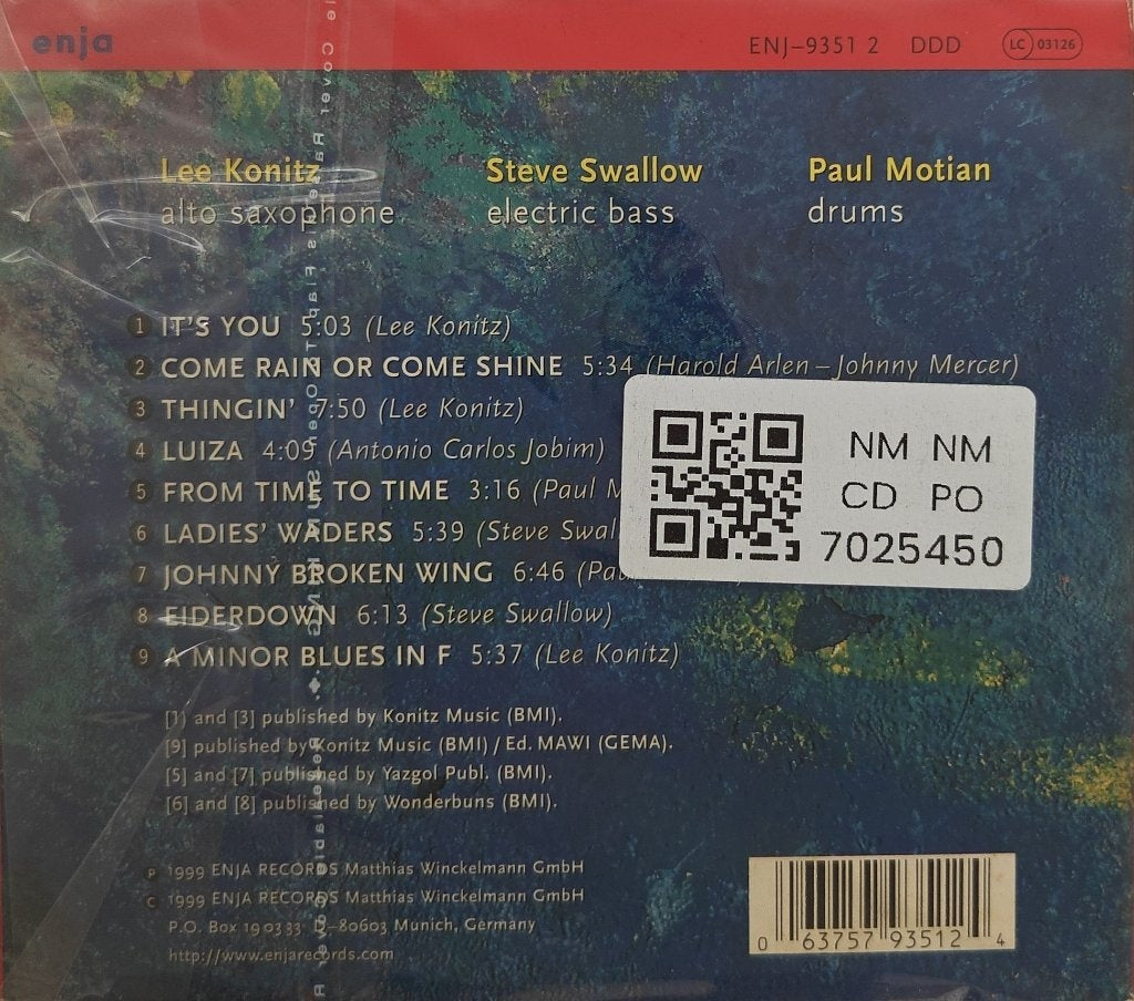 Lee Konitz, Steve Swallow, Paul Motian - Three Guys (CD)