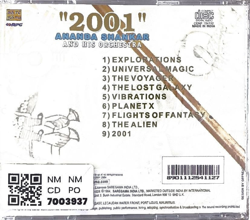 Ananda Shankar - 2001 (CD)
