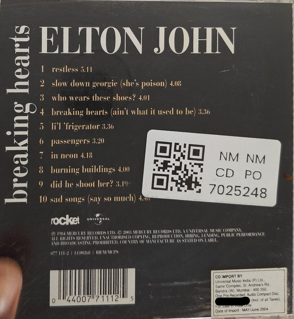 Elton John - Breaking Hearts (CD)