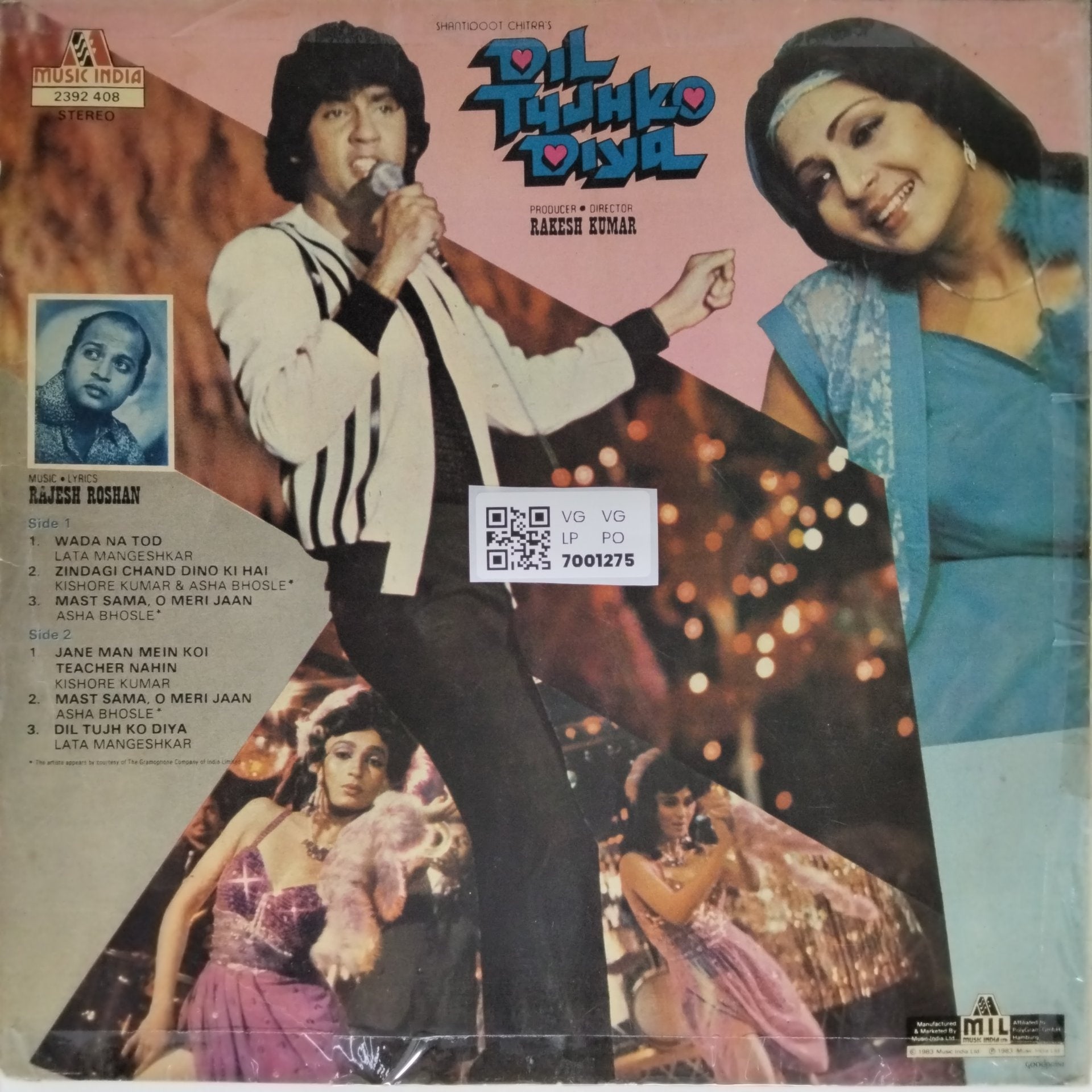 Rajesh Roshan - Dil Tujhko Diya (Vinyl)