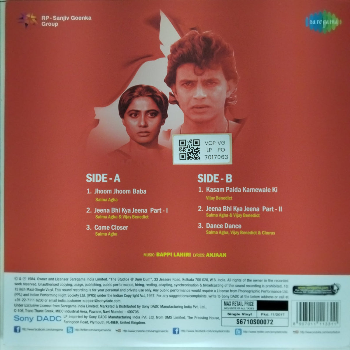 Bappi Lahiri - Kasam Paida Karne Wale Ki (Vinyl)