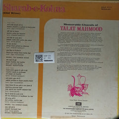 Talat Mahmood - Sharab-e-Kohna (Old Wine) (Vinyl)