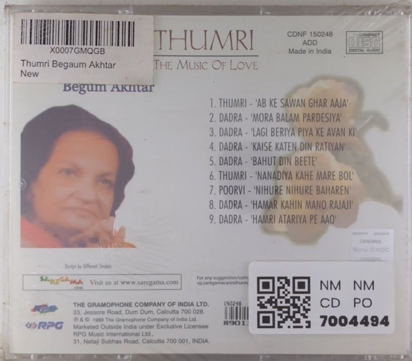 Begum Akhtar - Thumri: The Music Of Love (CD)