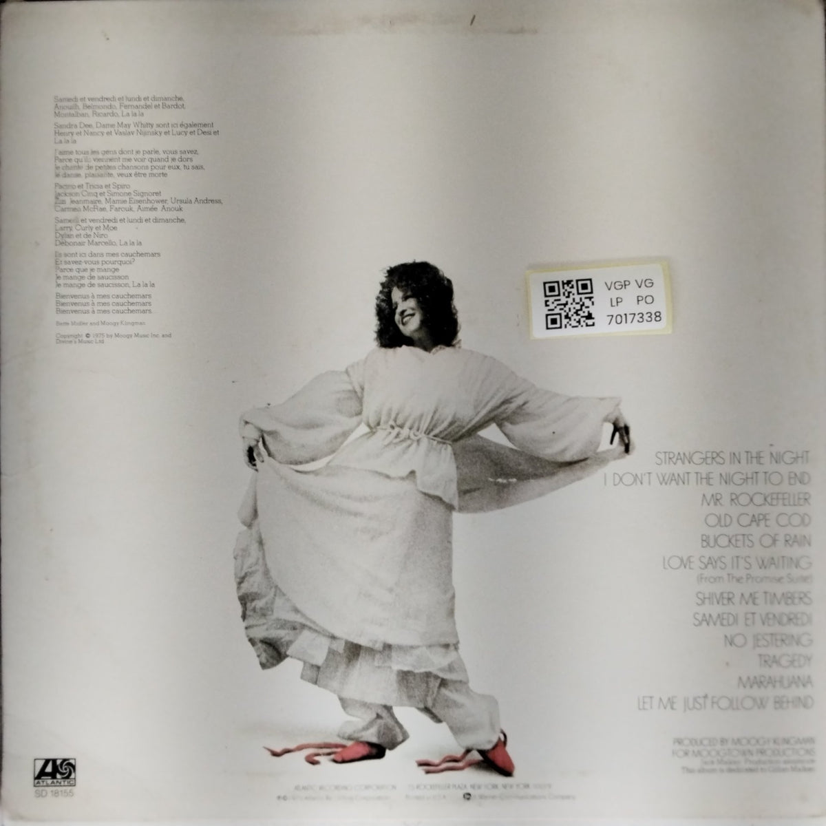 Bette Midler - Songs for the New Depression (Vinyl)