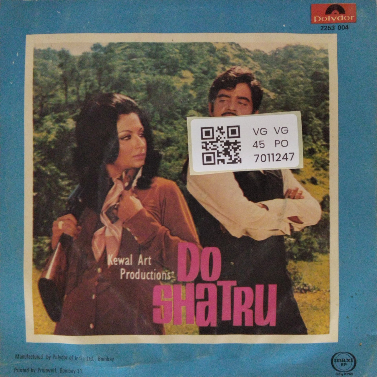 Kalyanji Anandji - Do Shatru (45-RPM)