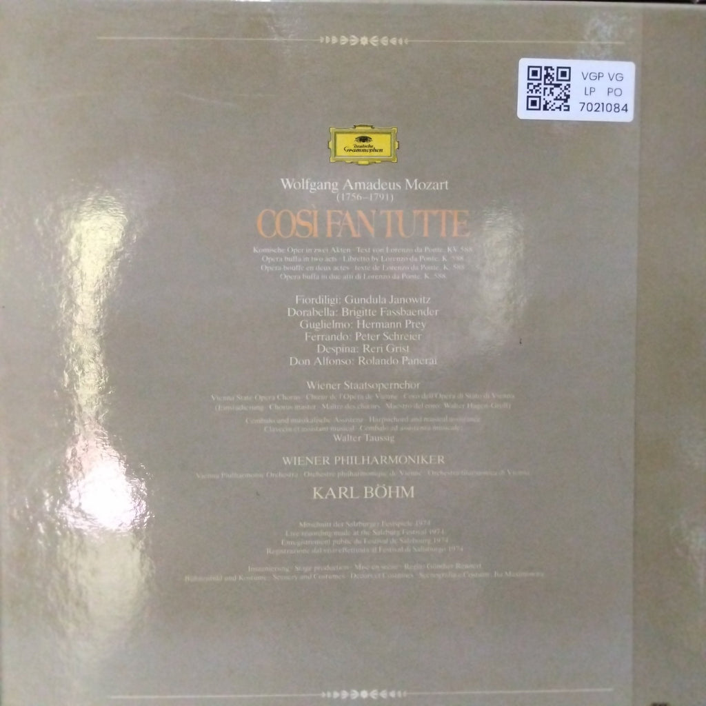 Karl Böhm, Wiener Philharmoniker - Così fan tutte (Vinyl) (3)