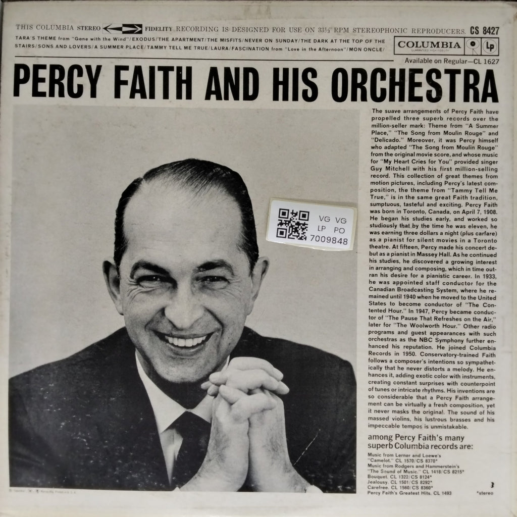 Percy Faith And His Orchestra - Tara's Theme From Gone With The Wind (Vinyl)