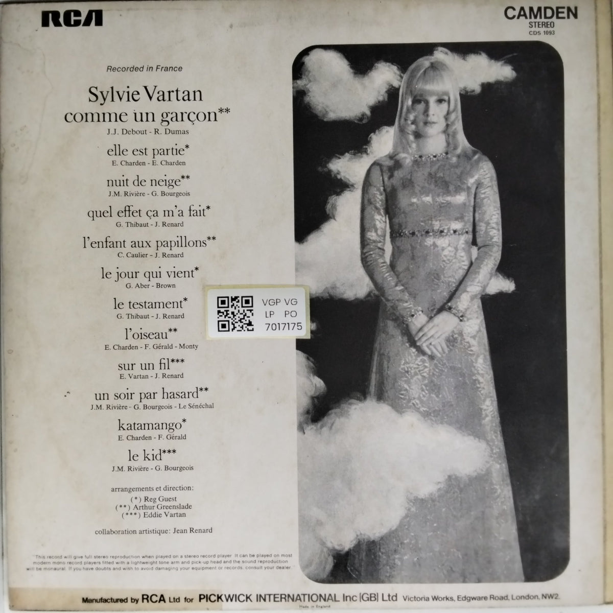 Sylvie Vartan - Sylvie Vartan Sings (Vinyl)