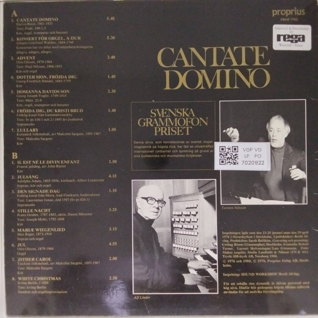 Oscars Motettkör, Torsten Nilsson, Alf Linder, Marianne Mellnäs - Cantate Domino (Vinyl)