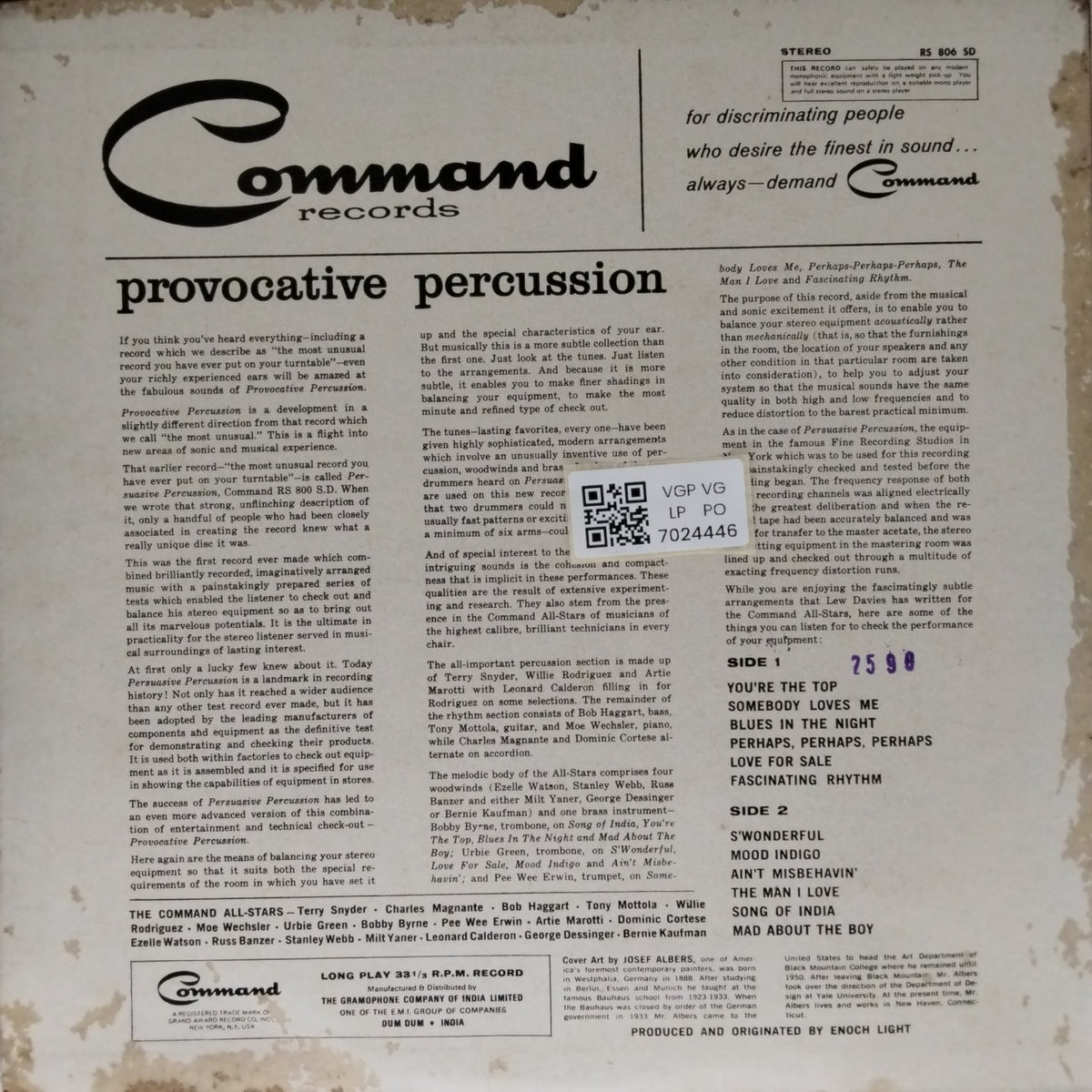 The Command All-Stars - Provocative Percussion (Vinyl)