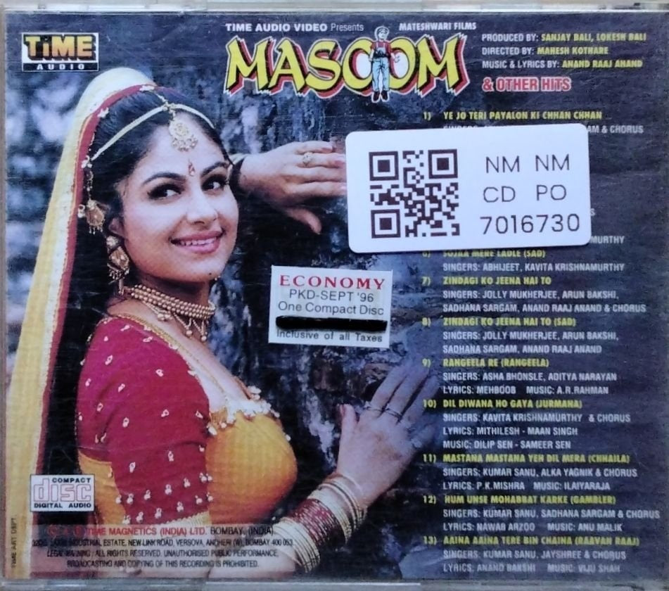 Anand Raj Anand - Masoom & Other Hits (CD)
