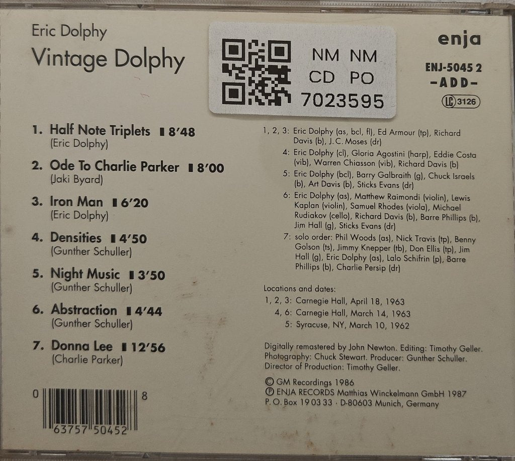 Eric Dolphy - Vintage Dolphy (CD)