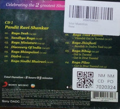 Pandit Ravi Shankar, Ustad Vilayat Khan - Sitar Maestros (CD) (2)