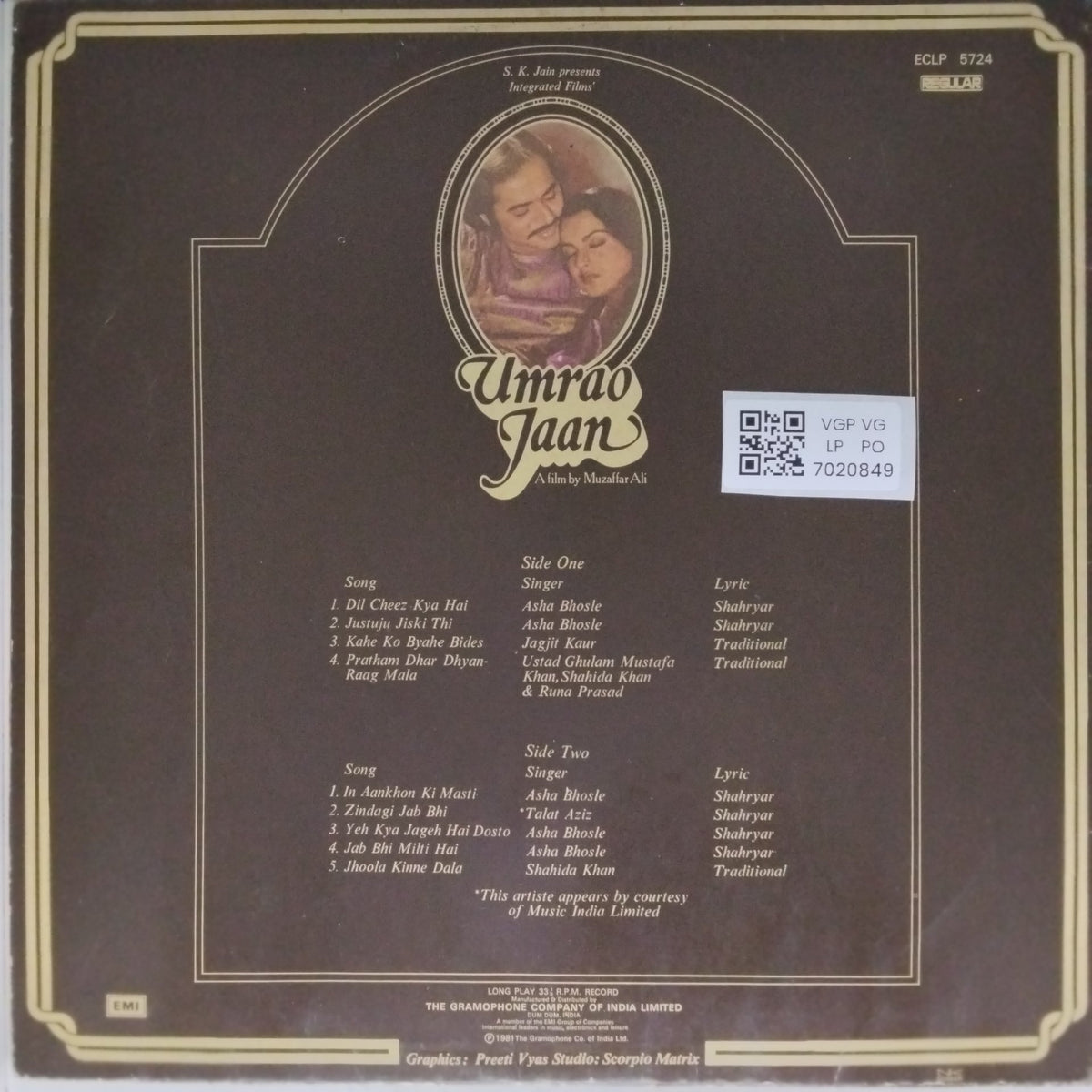 Khaiyyaam - Umrao Jaan (Vinyl)