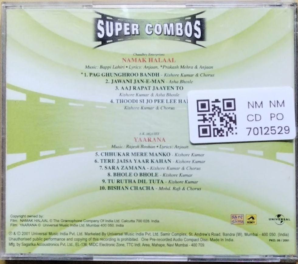 Bappi Lahiri, Rajesh Roshan - Namak Halaal / Yaarana: Super Combos (CD)