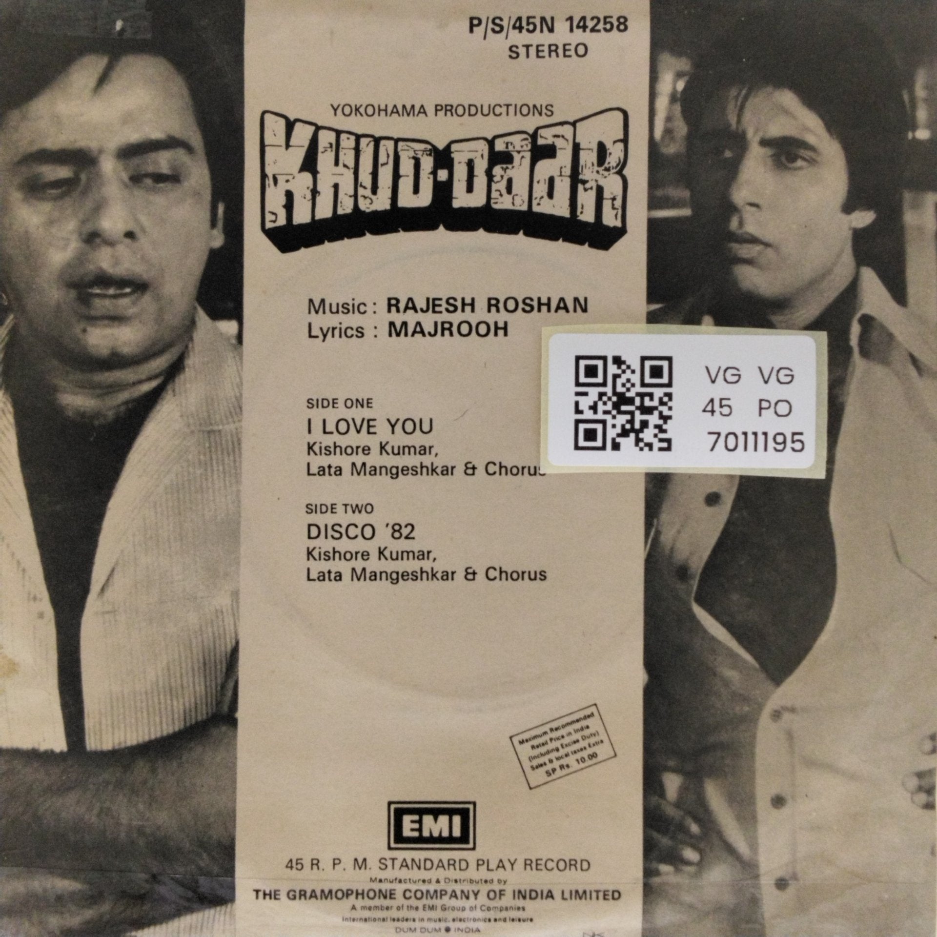 Rajesh Roshan - Khud-Daar (45-RPM)