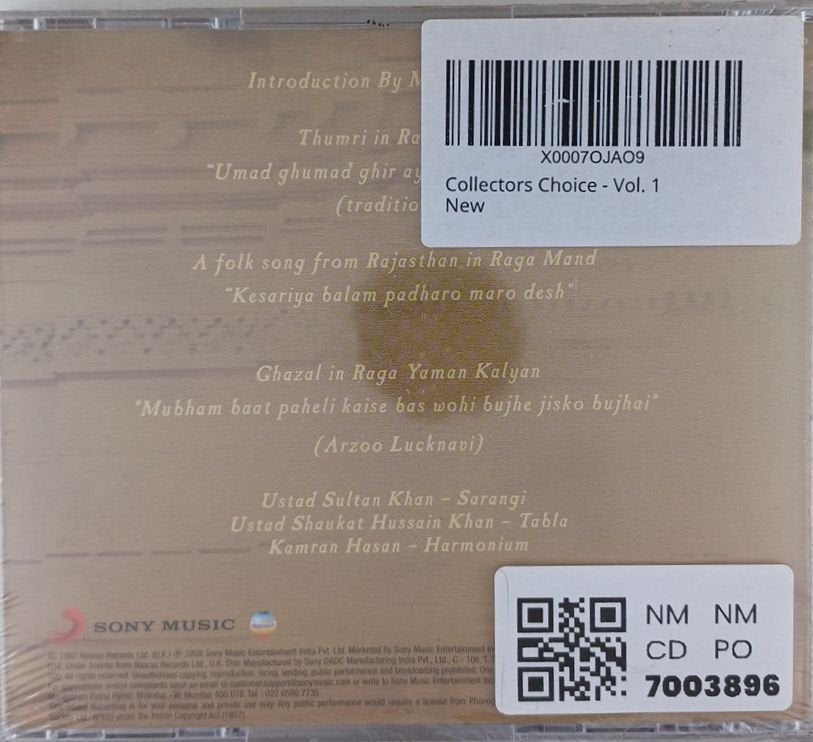 Mehdi Hassan - Collectors Choice Classical Ghazals Vol 1 (CD)